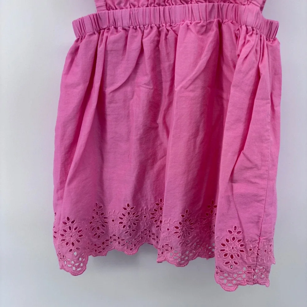 GAP Girls Pink Sleeveless Dress Cutout Eyelet Hem Summer Party‎ Casual